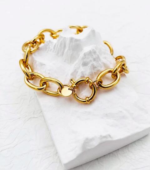 Thick Oval Link Chain Bracelet