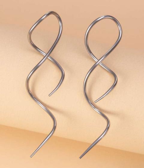Minimalist Metal Spiral Earrings