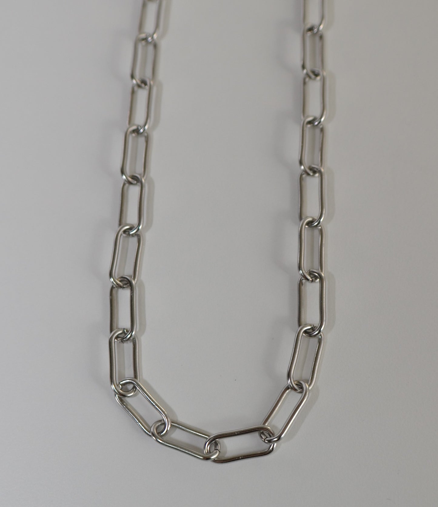 Silver Paper Clip Chain Necklaces