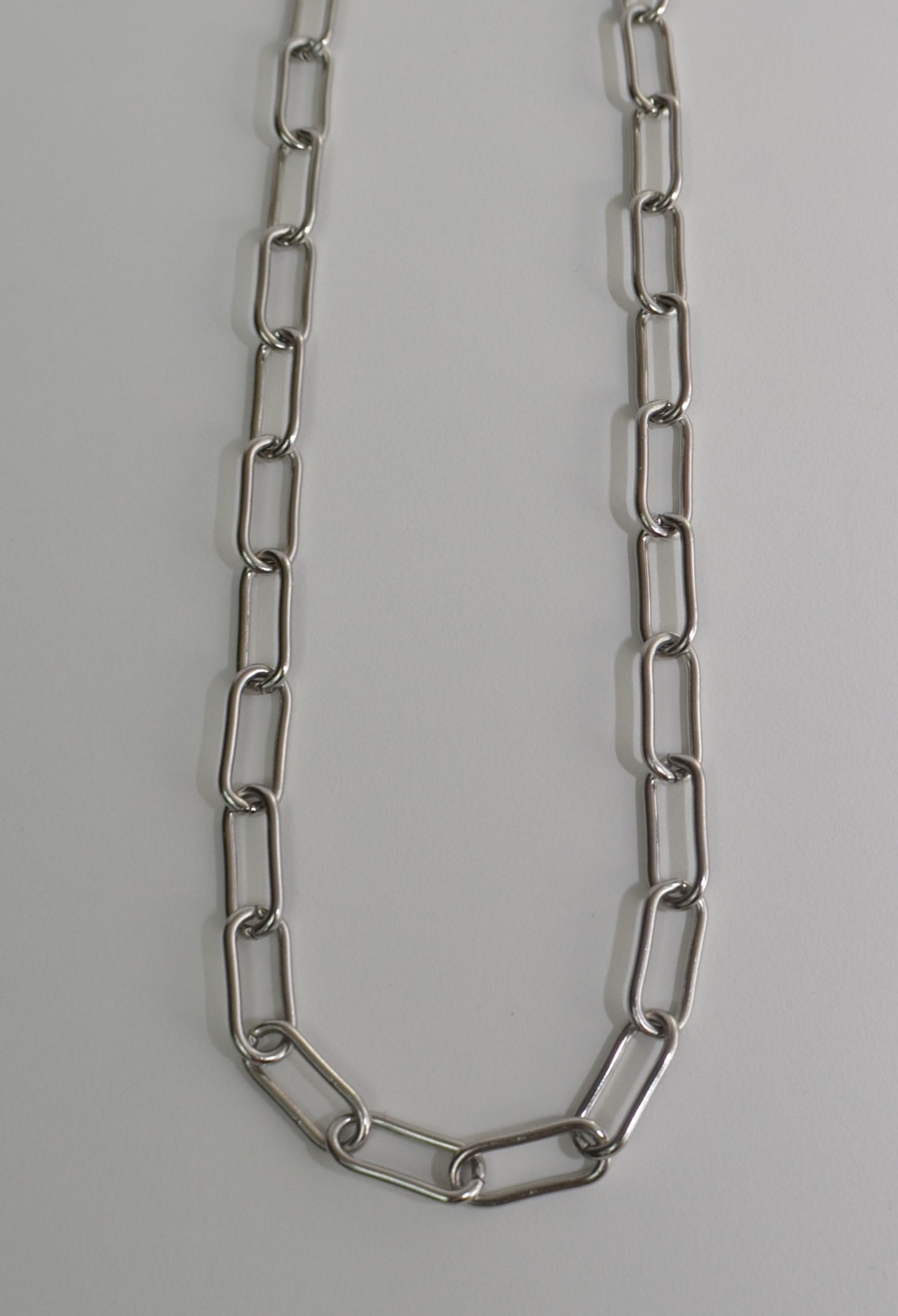 Silver Paper Clip Chain Necklaces