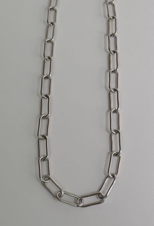 Silver Paper Clip Chain Necklaces