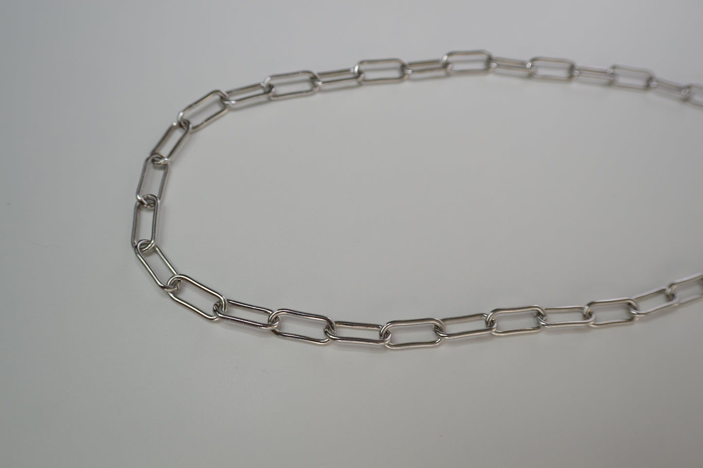 Silver Paper Clip Chain Necklaces