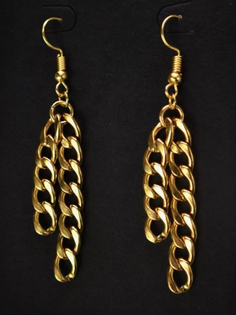 Curb Chain Drop Earrings
